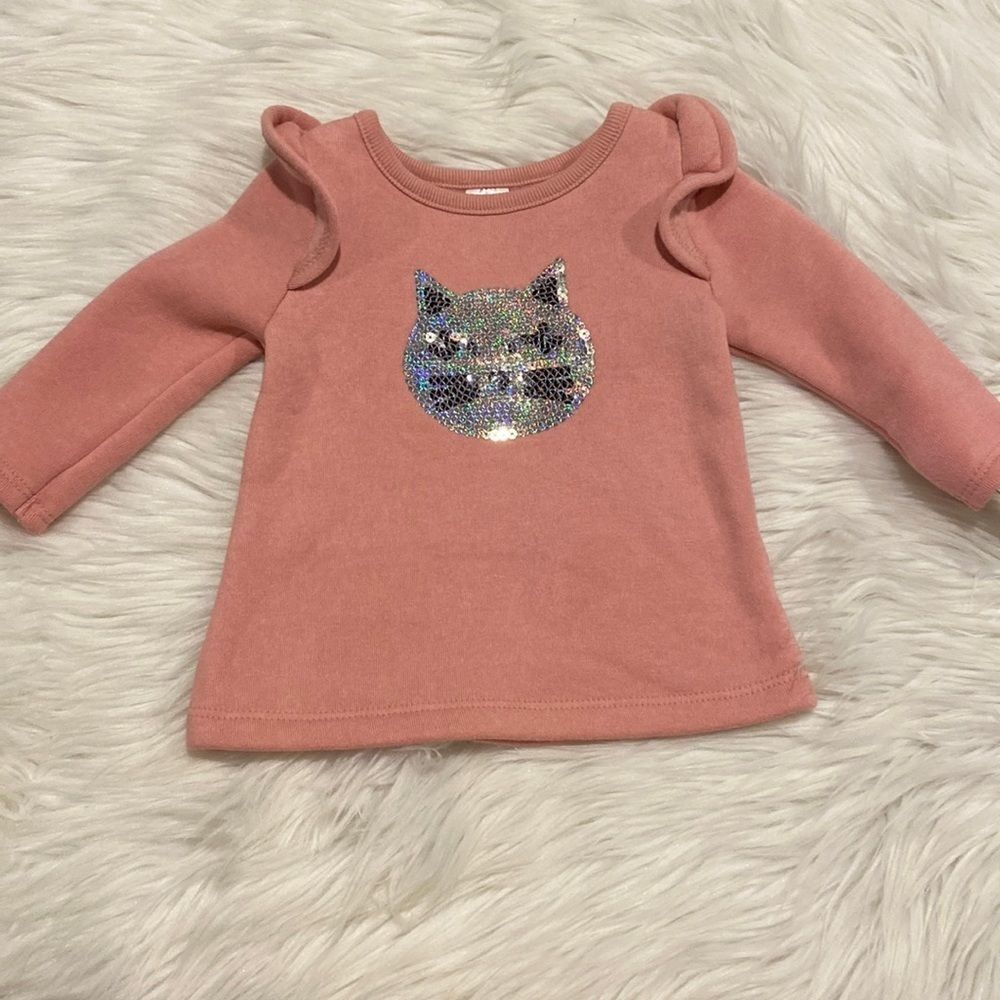 NWT Carter’s cat sweatshirt size 6m